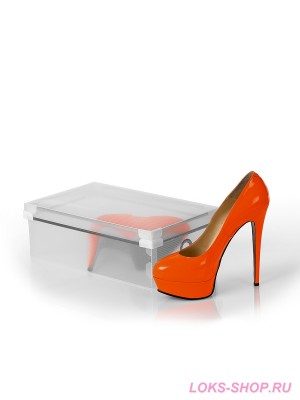 Коробка для хранения женских туфель со съемной крышкой 30*18*10 ― Товары для дома LOKS (Локс)