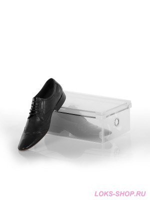 Коробка для хранения мужских туфель со съемной крышкой 34*21*12 ― Товары для дома LOKS (Локс)